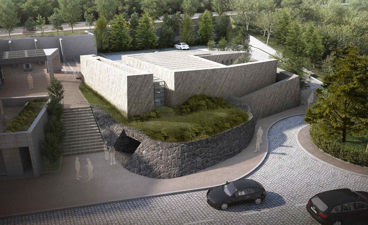 2023년 3월 착공한 제주 계획 · 서귀포 JW메리어트 제주 부지의 박서보미술관. 대지 12,137㎡, 연면적 11,571㎡. ⓒThe Korea Herald
