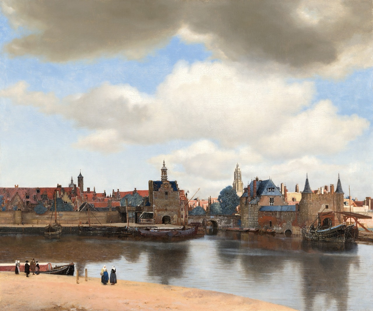 The third one that stayed home · Vermeer, View of Delft (about 1660 to 1661). One of the three Vermeers the Mauritshuis owns, and left off this loan list. ⓒJohannes Vermeer, Public domain, Wikimedia Commons