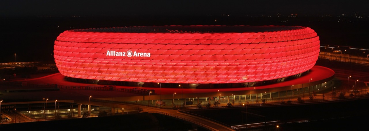 2,784 cushions · The Allianz Arena, opened in Munich in 2005. It is cited as the first large-scale use of ETFE air cushions. ⓒRichard Bartz, Munich aka Makro Freak, CC BY-SA 2.5