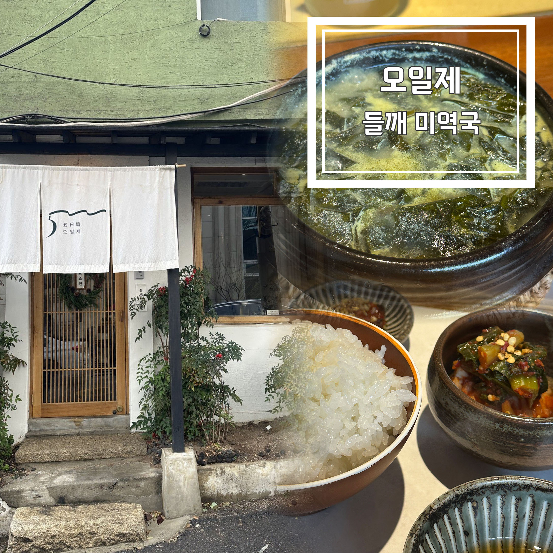 파는 것이 이것 하나 · 들깨미역국 15,000원 단품. 갓 도정한 고시히카리 가마솥밥, 갓김치, 낙지젓갈, 미역을 찍어 먹는 특제 간장이 함께 나온다. 서울 용산구 한강대로62다길 29 1층. ⓒ다이닝코드