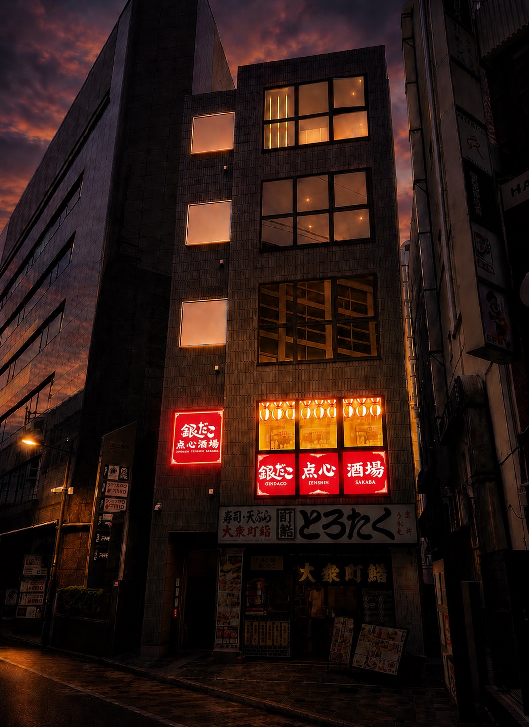2층에 붙은 간판 · 1층은 다른 가게가 쓰고, 이 가게는 계단을 올라야 나온다. ⓒ株式会社ホットランドホールディングス