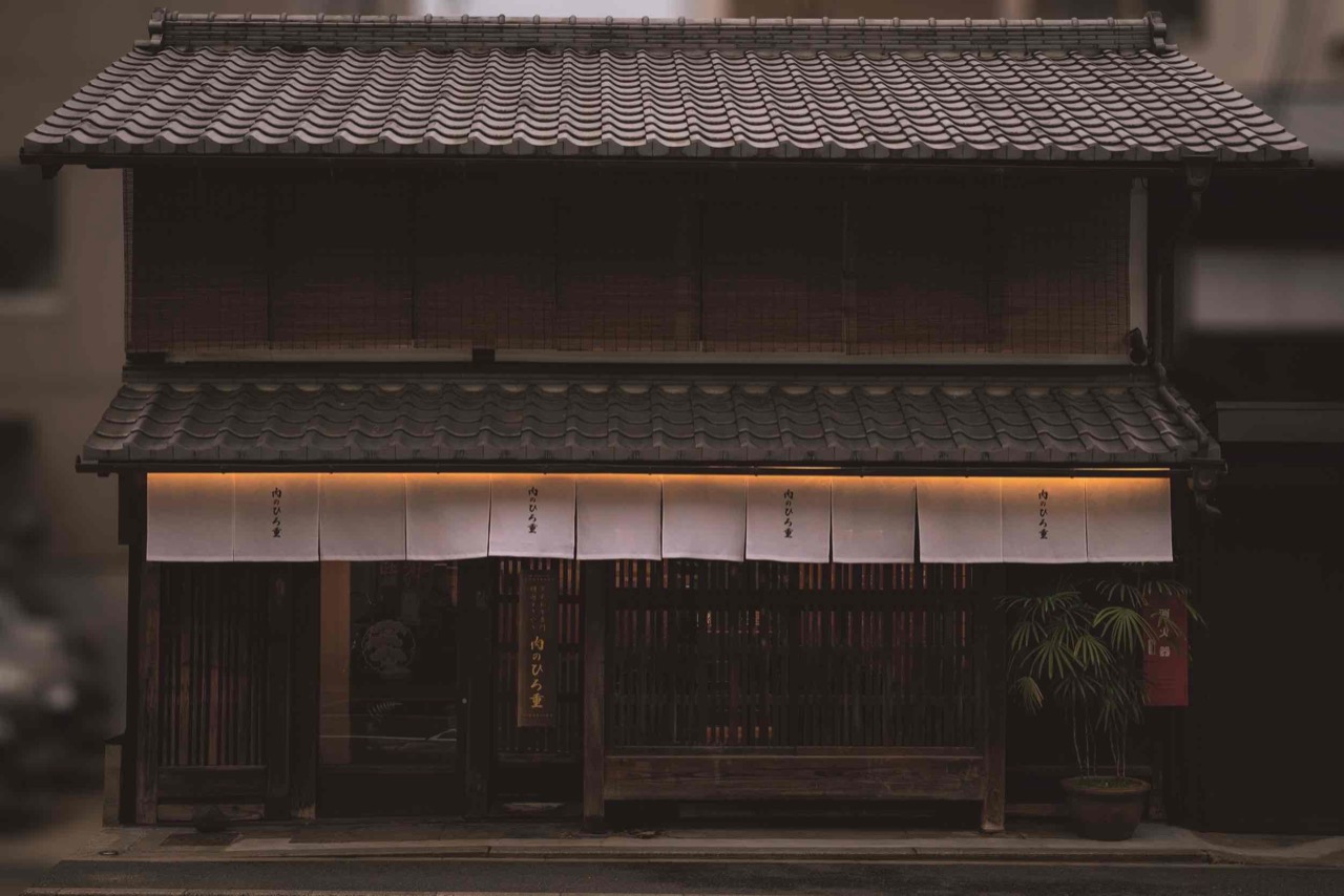Takatsuji shop front · A 180-year-old machiya, restored and opened in June 2024. ⓒ肉のひろ重 · newscast