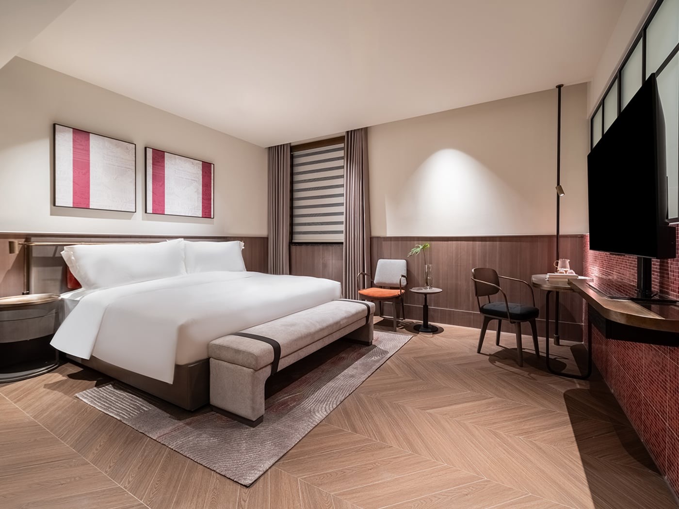 客室 · いちばん小さい部屋が20~22㎡、いちばん大きいファミリールームが30~40㎡。ⓒHabo Hotel Shanghai / Design Hotels