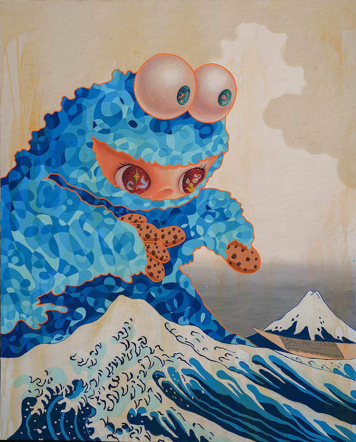 떼어낼 수 있는 얼굴 · 락사마나의 작업. 회사는 그를 전속 작가 1호로 계약했다. ⓒThinkspace Projects