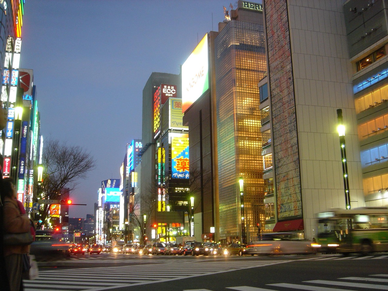 What this district costs · The 2026 published land price is 99.1 million yen per pyeong, up 11.3 percent in a year. ⓒWikimedia Commons