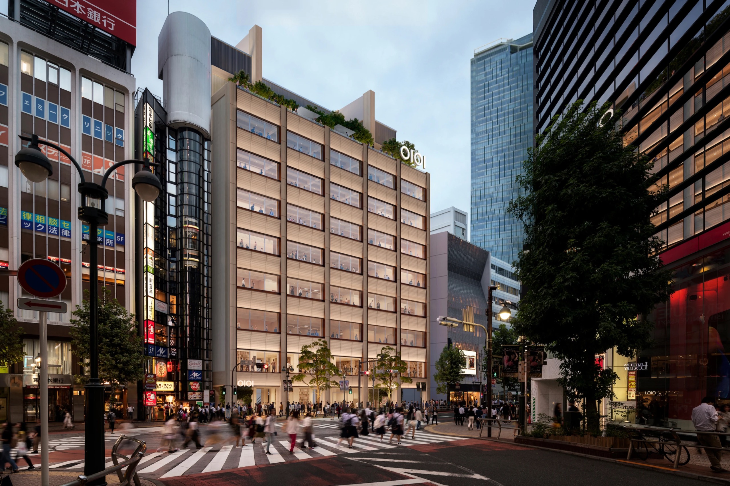 공원거리 쪽 외관 투시도 · 기둥과 보를 유리 밖으로 내보인다. ⓒFoster + Partners